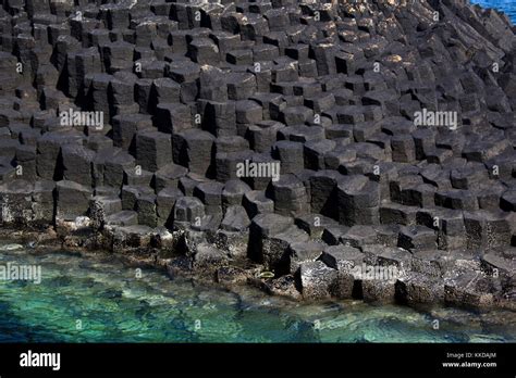 Basalt formation on island scotland Stock Photos and Images