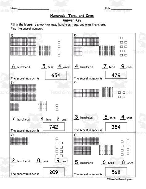 Base 10 Blocks Place Value Worksheet by Teach Simple