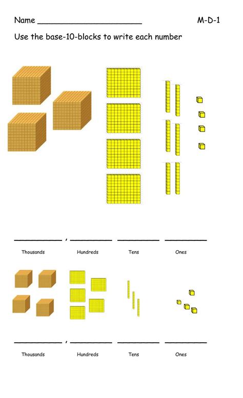 Base Ten Blocks Worksheets Base Ten Blocks Math Worksheets Math Place Value