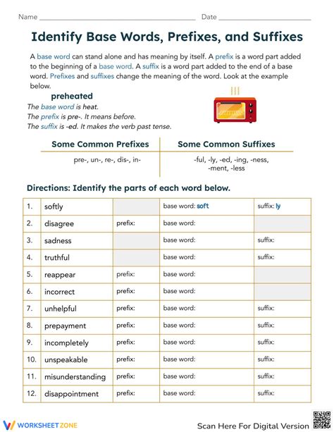 Base Word Not Necessarily Whole Word