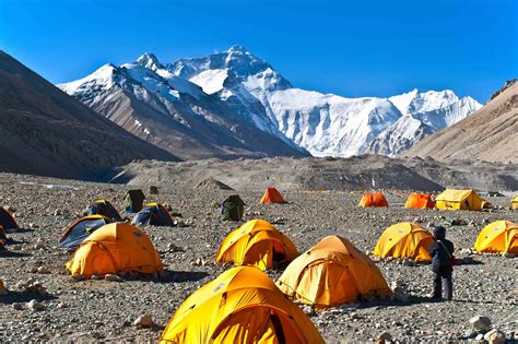 Base camp. Jun 20, 2023 ... How long does it take to trek to Everest Base Camp? The walk from the airport at Lukla to Everest Base Camp and back takes a minimum of 15 days. 