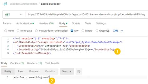 Base64 decode in sap pi.  But after decoding the XML tags, open and close tag...