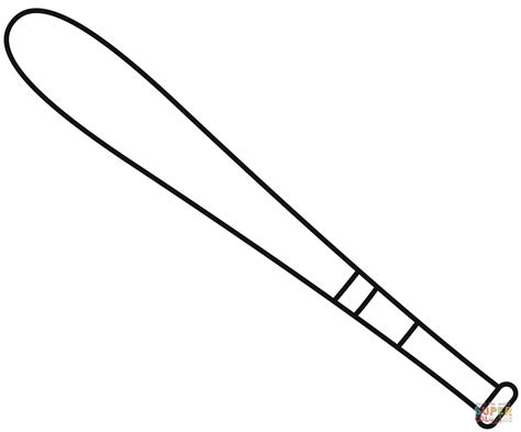 Baseball Bat Coloring Page