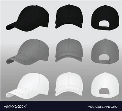 Baseball Caps Template Royalty Free Vector Image