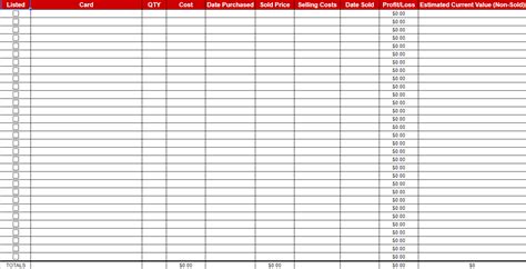 Baseball Card Inventory Excel Template Kayra Excel