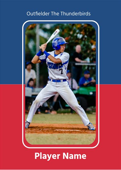 Baseball Card Template Free Simple Template Design