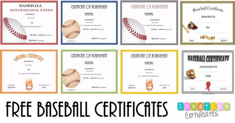 Baseball Certificate Ideas