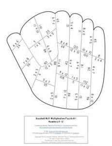 Baseball Multiplication Printable Practice Pages Line upon Line Learning