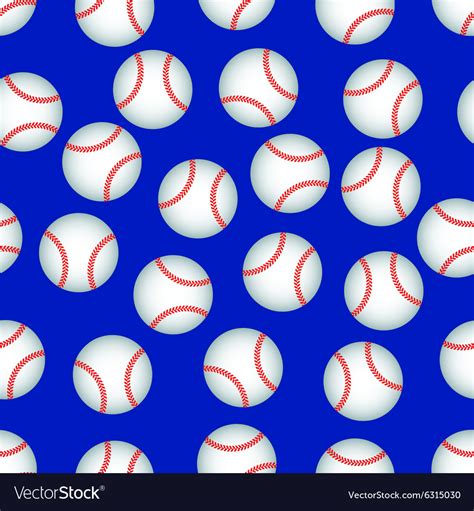 Baseball pattern Royalty Free Vector Image VectorStock