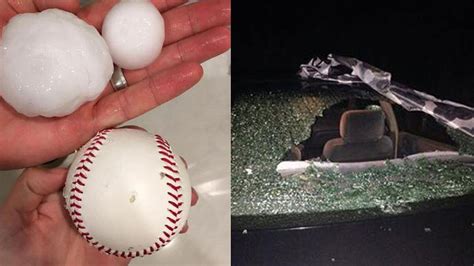 Baseball-sized hail leaves widespread damage in Brush