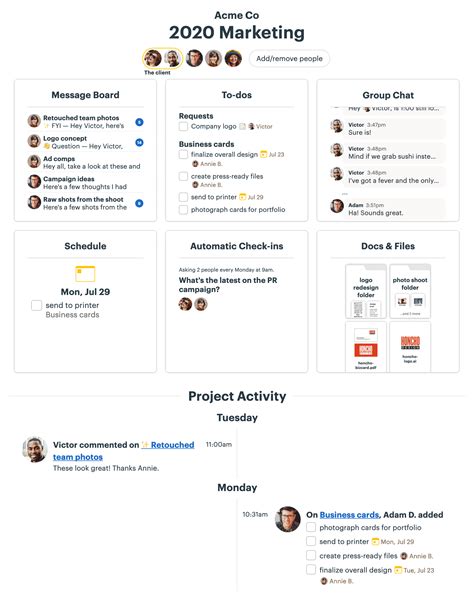 Basecamp project management. Project Managers and teams won’t have any difficulty tracking plans, individual tasks and high-level or granular progress. To start, the Trello board shows a … 