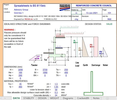 Basement Wall Design Excel Sheet Engineering Books