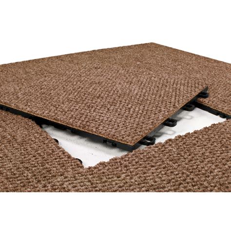 Basement carpet tiles. If the tiles were installed between 1960 and 1980, there’s a slight chance they contain asbestos. The flooring tiles are 9-inch, 12-inch, or 18-inch squares. The most popular size was 9-inch by ... 