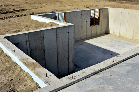 Basement foundation. Mar 11, 2019 · A structural engineer is necessary for the design of a reinforced poured concrete foundation. Reinforced poured concrete basement construction is a multiple step operation. First, forms are erected according to the structural or architectural plans. Next, reinforcing steel bars are assembled within the forms and tied together. 