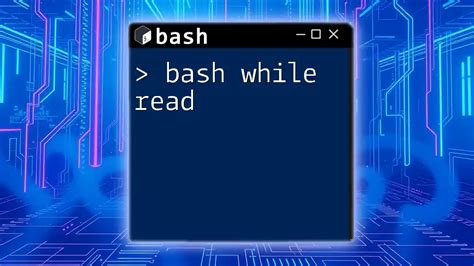 Bash While Read Line