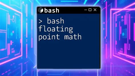 Bash float. You can implement floating-point in bash, even without using calculator Altho...