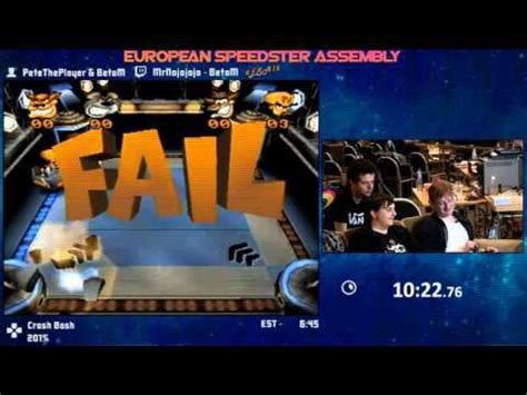Bash the computer speedrun.  They've actually done it: Crash Bash 201% ...