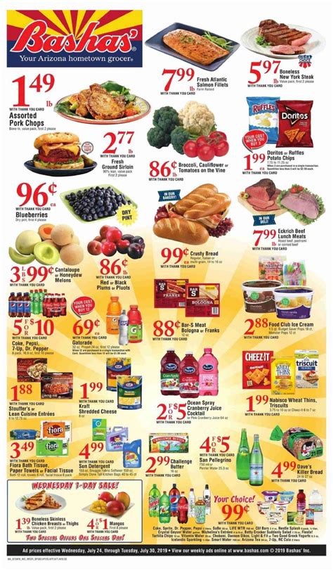 Basha weekly ad. Bashas is a family-owned grocery store chain that offers personalized deals and savings for its customers. You can sign up for a free Personal Thank You account with your phone number and email address, and access your weekly ad, coupons, and offers online. Bashas is more than just a grocery store, it's a part of your community. 