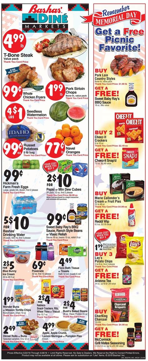 Bashas ad. Weekly Ad; Savings & Promotions. Weekly Ad; Personal Thank You Account; Promotions & Sweepstakes; Senior Discount; Coupon Policy; Birthday Club; What’s In Store. Chef’s Entrées; ... Bashas’ Supermarket: Brown & Ellsworth. 1133 N. ELLSWORTH RD. MESA AZ 85207 United States. Phone: 480-357-3300. AT THIS LOCATION. Instacart Delivery; … 