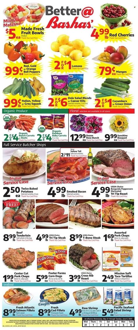The Bashas’ ad this week and the Bashas’ ad next week are both posted when available! With the Bashas’ weekly flyer, you can find sales for a wide variety of products and compare the 2 weeks when both the current Bashas’ ad and the Bashas’ Weekly Ad Sneak Peek are available. . 