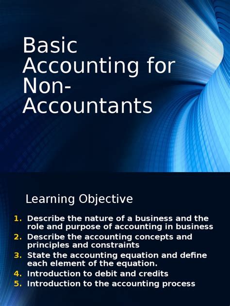 Basic Accounts And Finance For Non Accountants