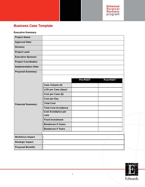 Basic Business Case Template