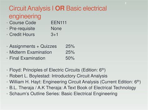 Basic Circuit Analysis For Electrical Engineeringbasic Electrical Electronics Engineering