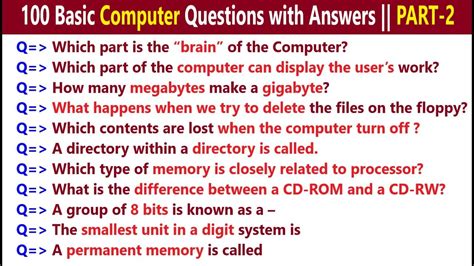 Basic Computer Course Objective Questions And Answer
