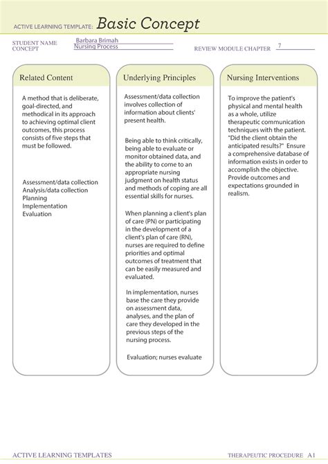 Basic Concept form ati STUDENT NAME CONCEPT REVIEW MODULE CHAPTER