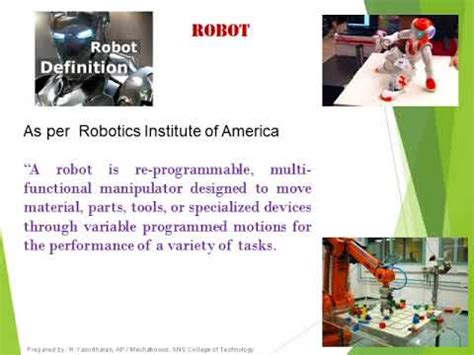 Basic Concepts of Industrial Robot Definition