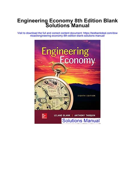 Basic Economy Of Engineering Solutions Manual
