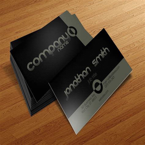 Basic Free Business Card Template for Cursive Q