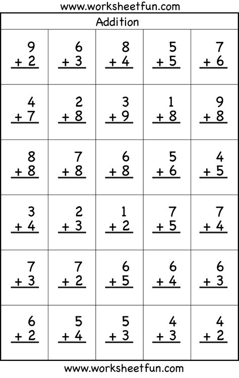 Basic Math Facts Worksheets Math Fact Worksheets Math Facts Math Facts Addition