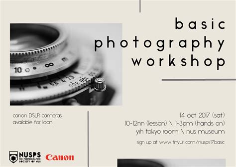 Basic Photography Workshop Objectifs