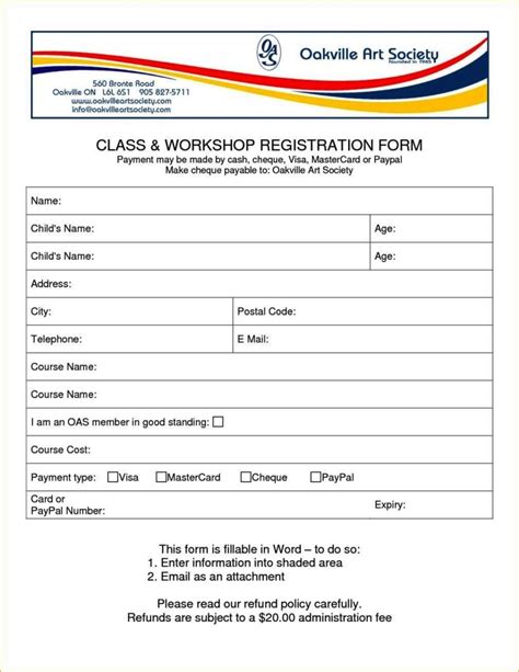 Basic Registration Form Template DocTemplates