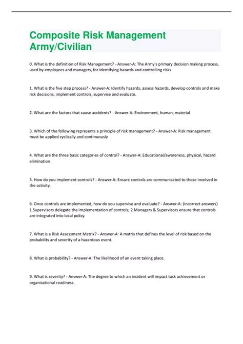 Basic Risk Composite Management Exam V3 Answers
