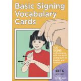 Basic Signing Vocabulary Sign Language Flash Cards Set C