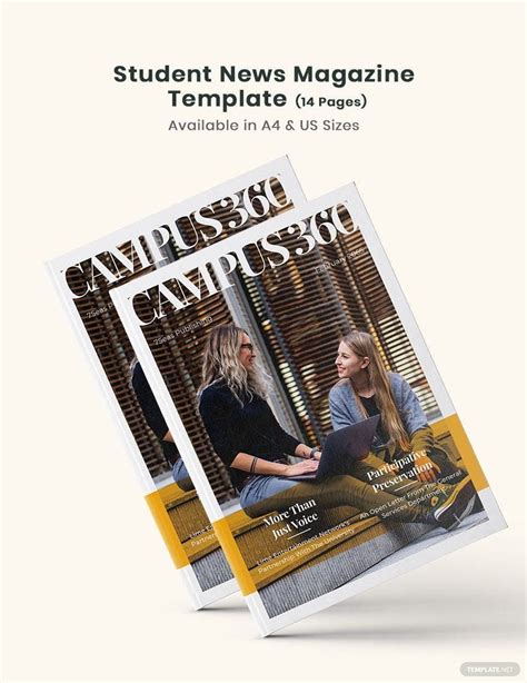 Basic Student Magazine Template in InDesign Word Download Template net