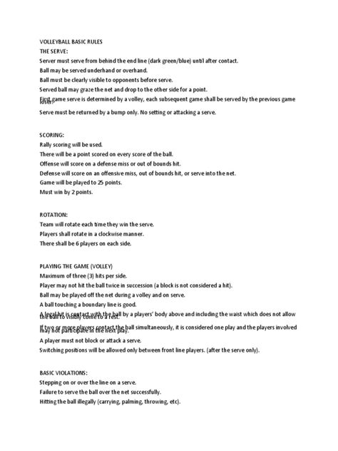 Basic Volleyball Rules Explained Understanding the Fundamentals of