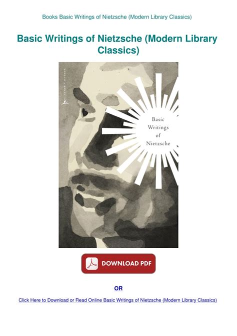 Basic Writings Of Nietzsche Modern Library