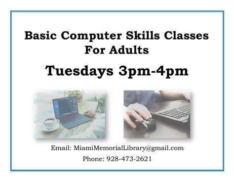 Basic computer classes for adults. .  Whether you’re a complete novice ...