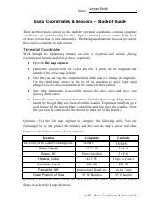 Basic coordinates and seasons student guide answers. - Student solutions manual for thermodynamics statistical.