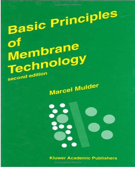 Basic principles of membrane technology solution manual. - Blackberry enterprise server 5 implementation guide.