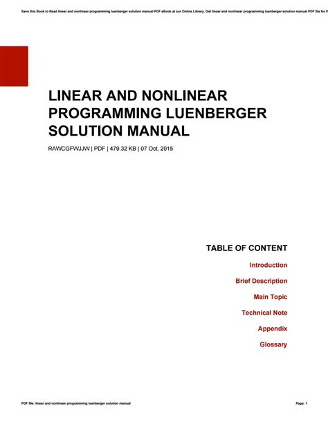 Basic properties of linear program luenberger manual solution. - Jbl eon 15 pak amplifier service manual.