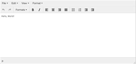 Basic setup Docs TinyMCE