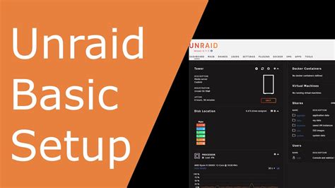 Basic unraid setup tutorial YouTube