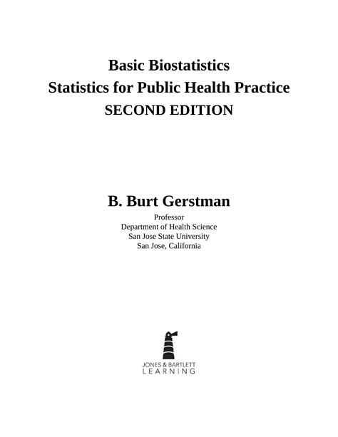 Read Basic Biostatistics By B Burt Gerstman