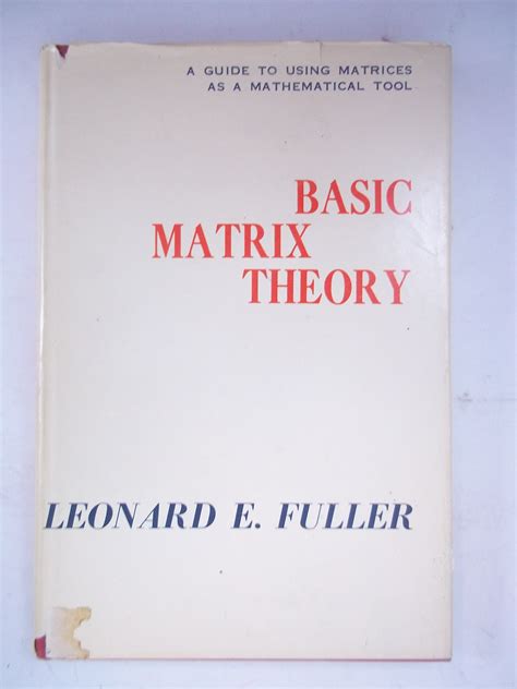 Download Basic Matrix Theory By Leonard E Fuller