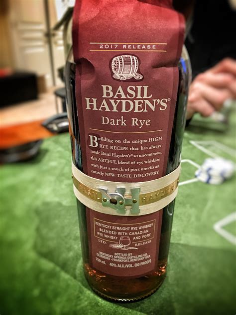 Basil hayden dark rye. Basil Hayden is crafted with a high-rye proprietary mash bill. It is distilled and aged in barrels under the bourbon production requirement. Mash Bills . Basil Hayden uses a higher rye content mash bill than Buffalo Trace. The current mash bill of Basil Hayden consists of 63% corn, 27% rye, and 10% malted barley. 