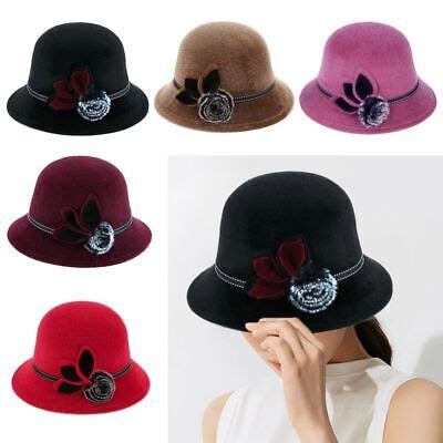 Basin Hat Dome Hat Autumn Winter Bowler Hats Fedoras Cap With ... - eBay